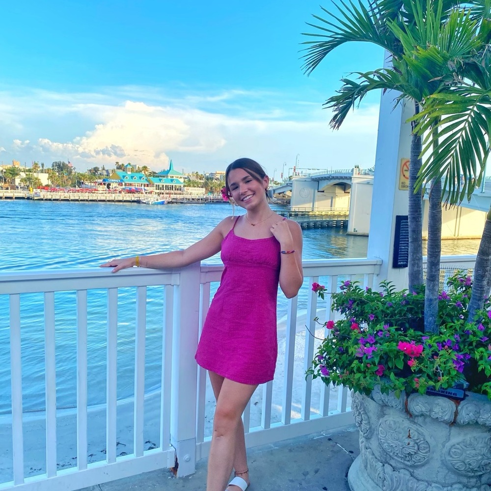 Chic Pink Sleeveless Dress